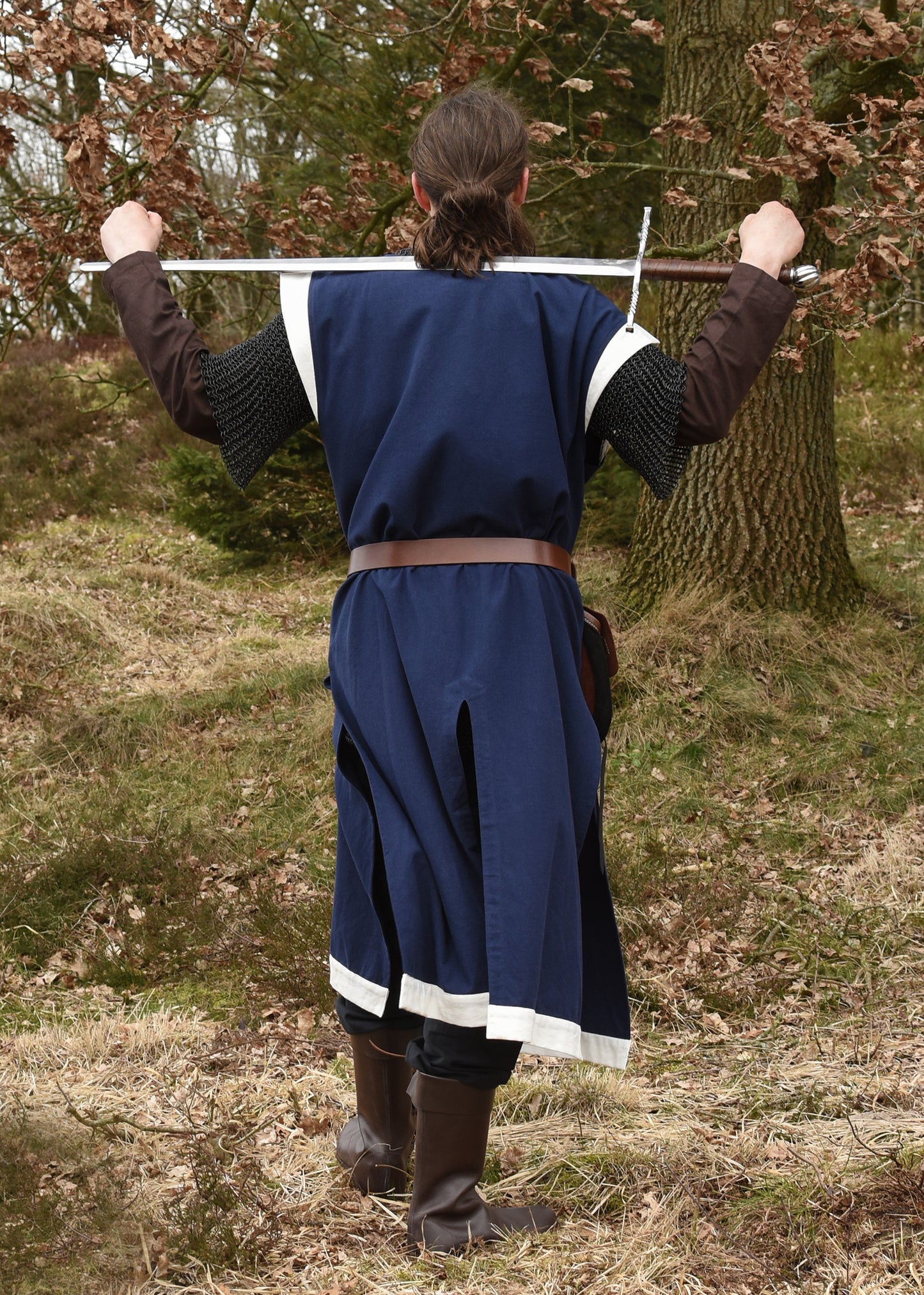 Mittelalter Waffenrock , blau/natur