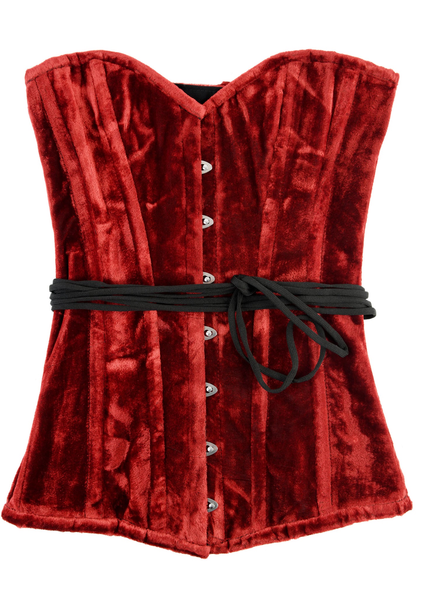 Fantasy Vollbrust Corsage aus Samt rot