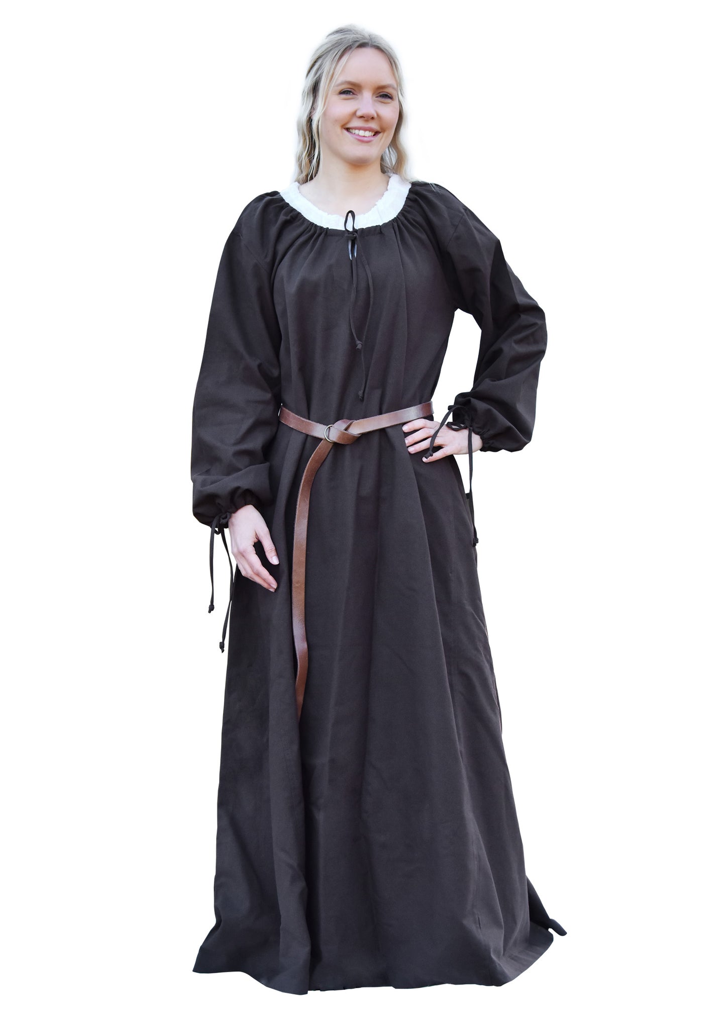 Einfaches mittelalterliches Kleid / Unterkleid Braun