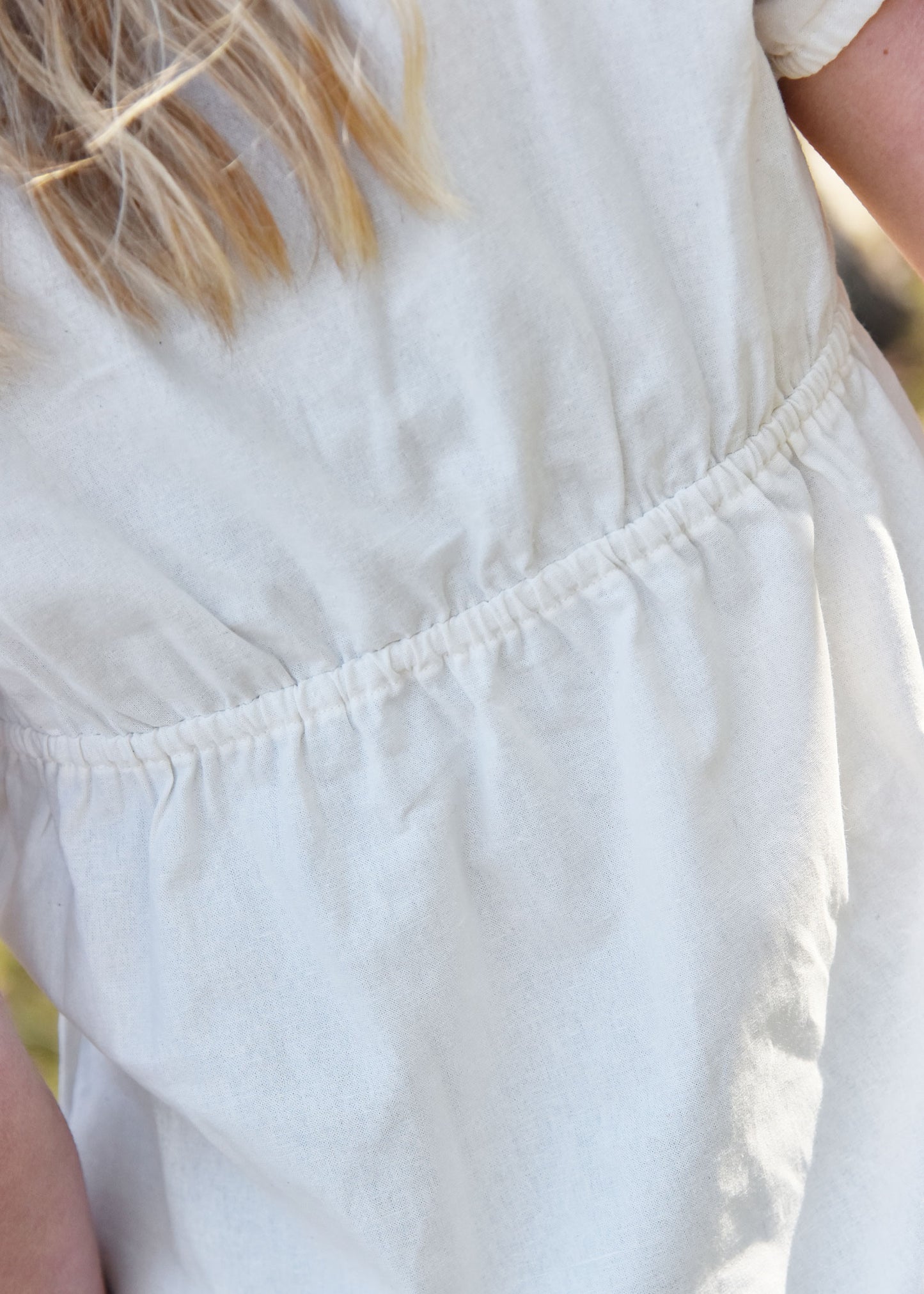 Mittelalterliche Kurzarm Bluse, natur