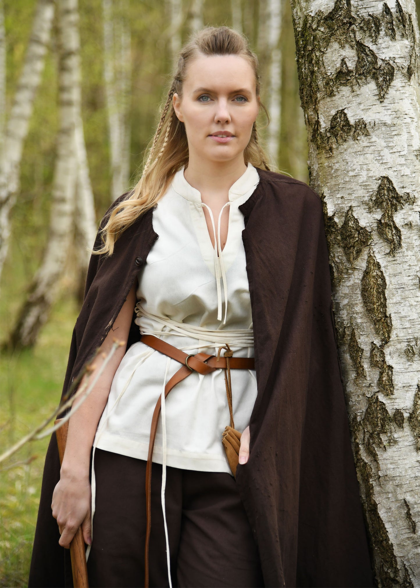 Ärmellose Fantasy Bluse, natur