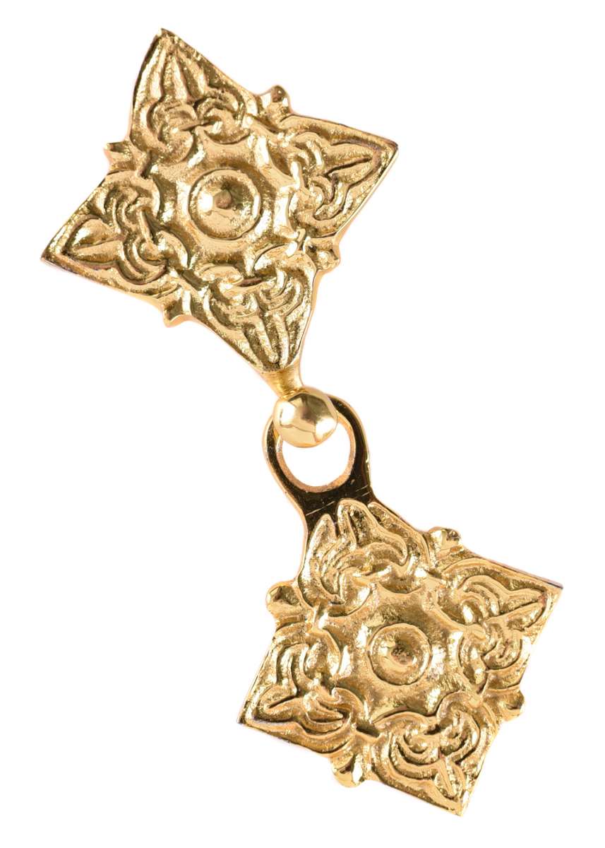 2-teilige Gewandschließe – Wikingerfibel aus Messing