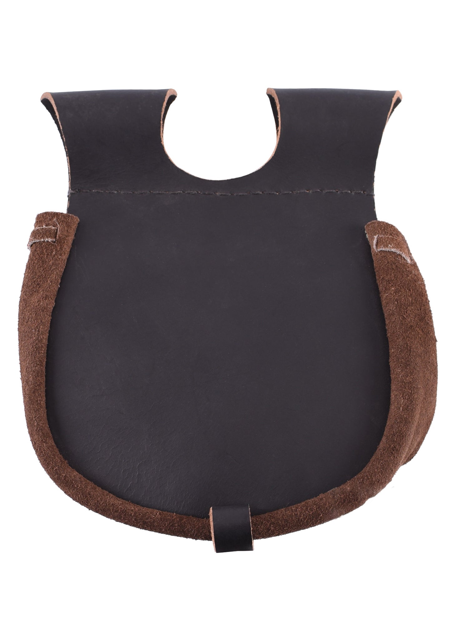Mittelalterliche Gürteltasche aus Leder, rot oder braun