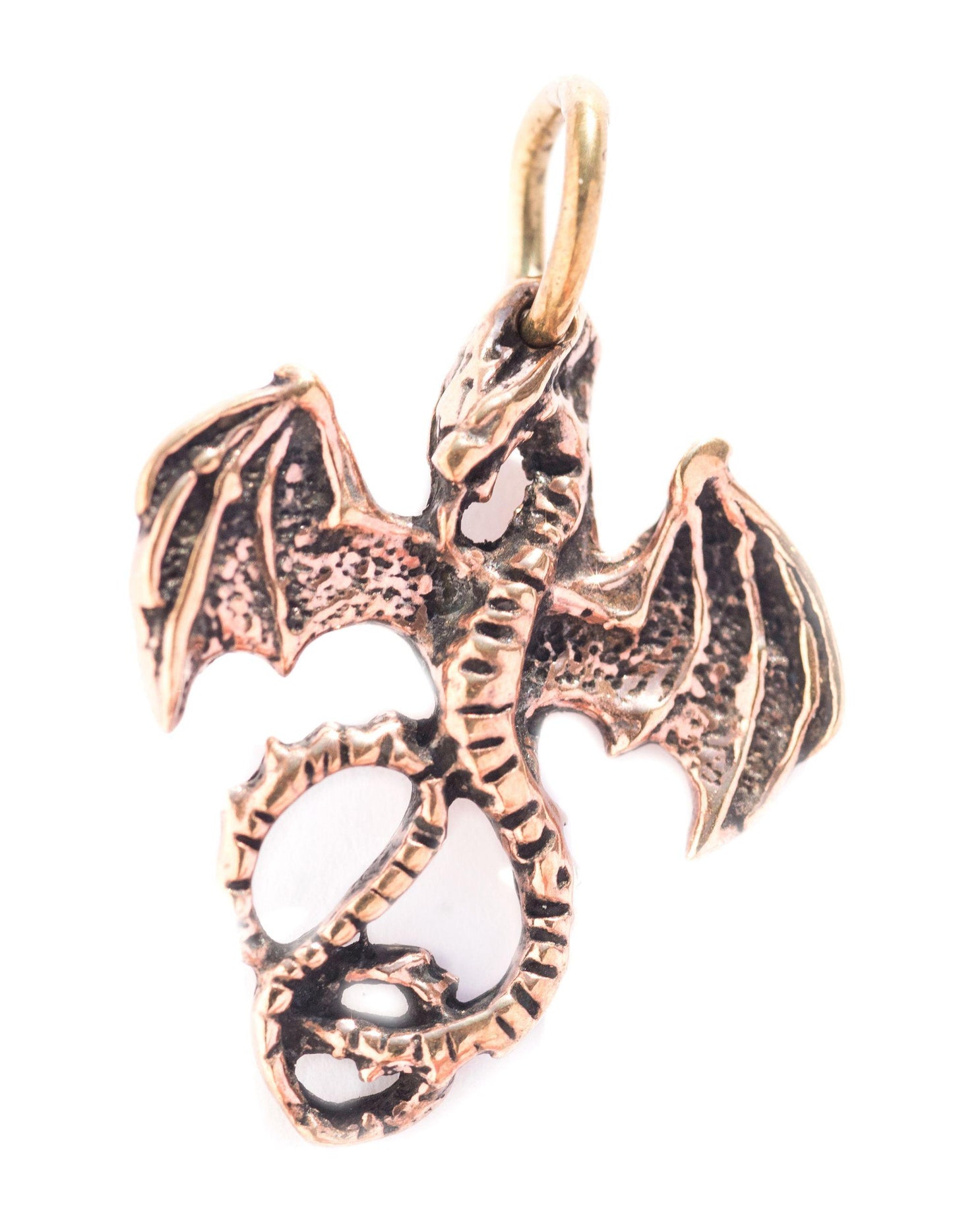 Kleiner Feuerdrache Bronze Änhänger