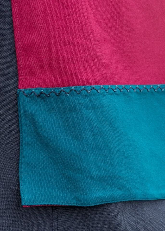 Wikinger Trägerkleid / Schürzenkleid mit Stickerei, rot