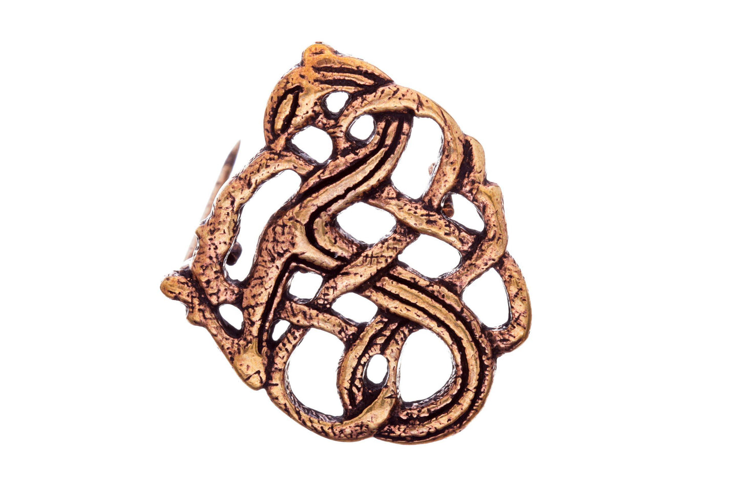 Wikinger Fibel Drache aus Bronze