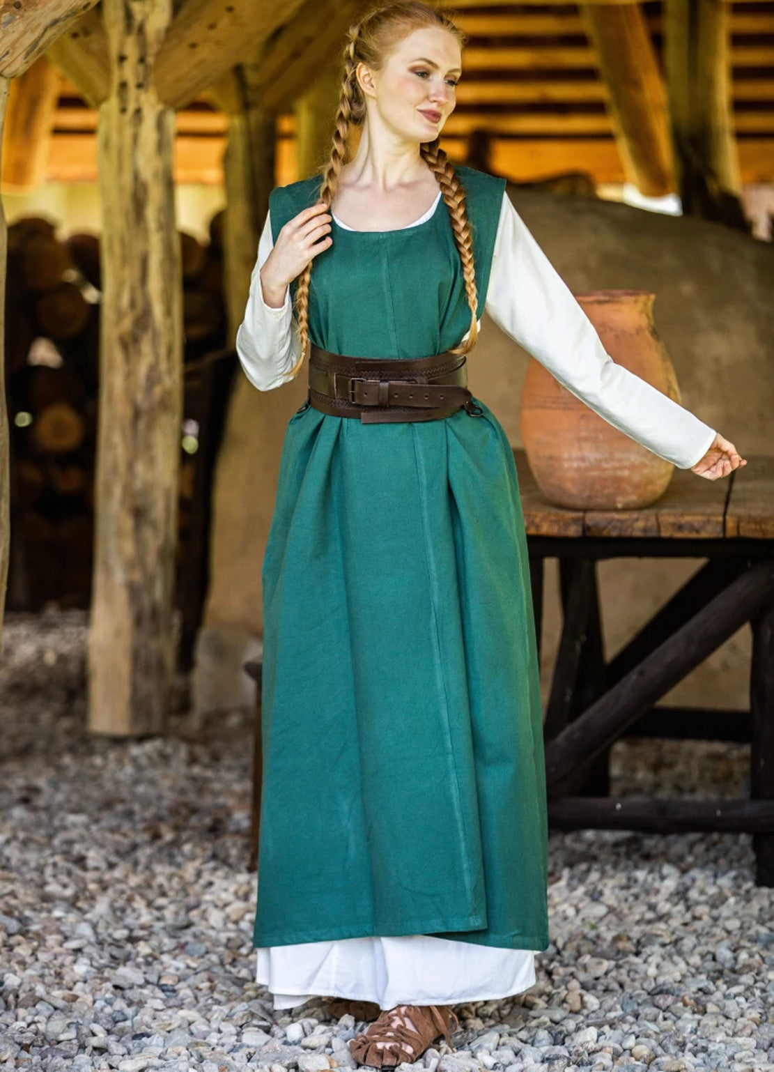 Bäuerliches Überkleid Grün