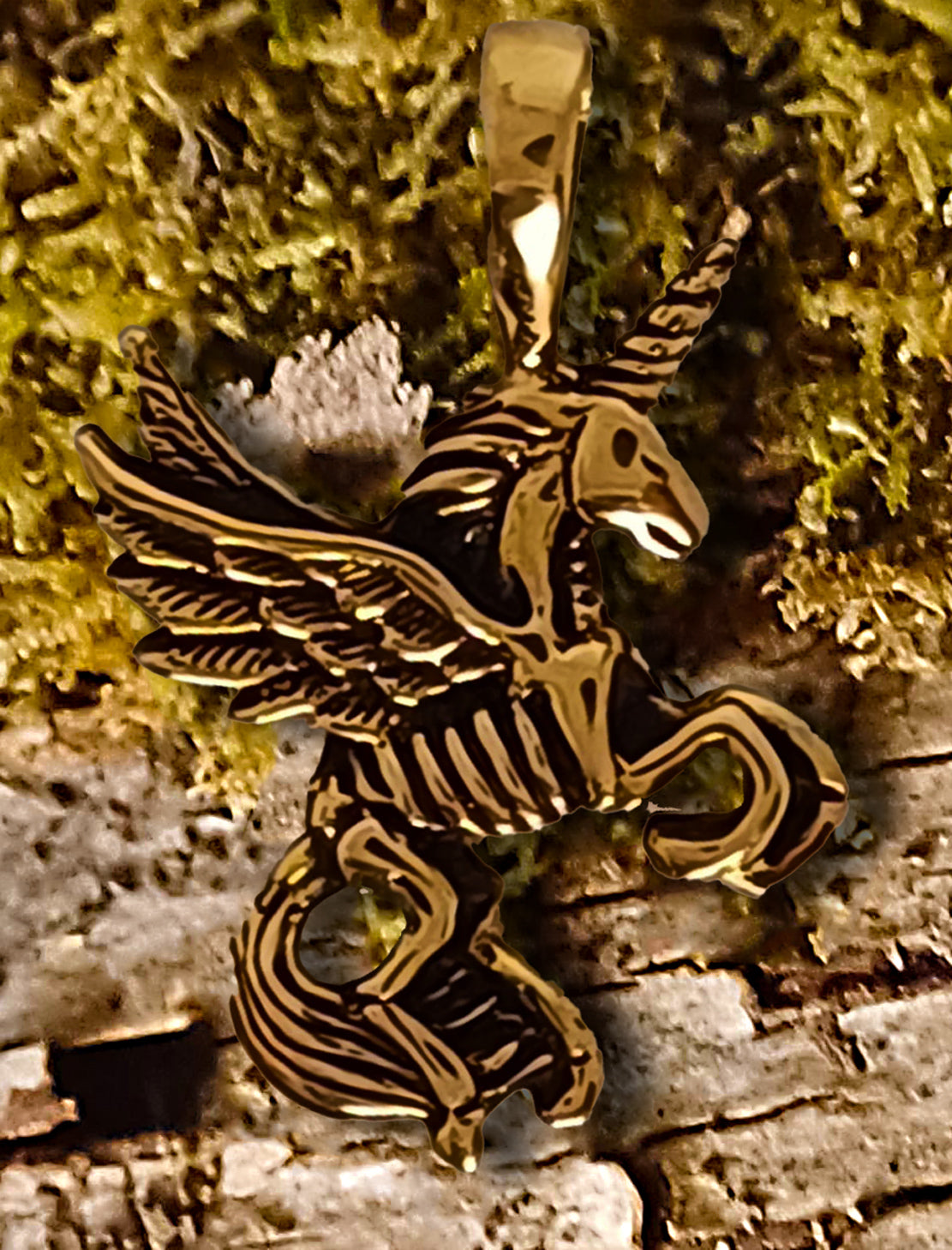 Einhorn Bronze Anhänger