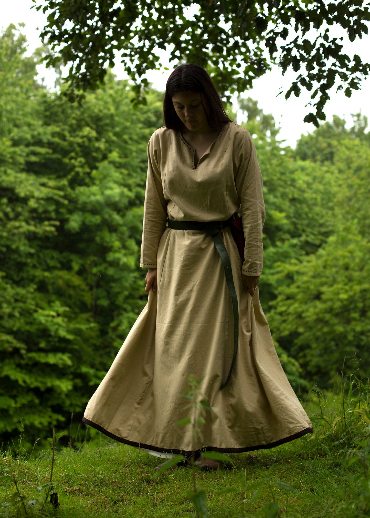 Schlichtes Mittelalterkleid, beige/braun