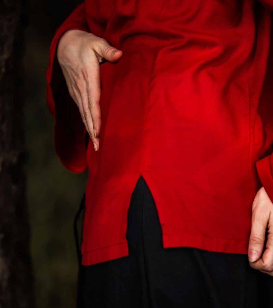 Klassische Mittelalterbluse Rot