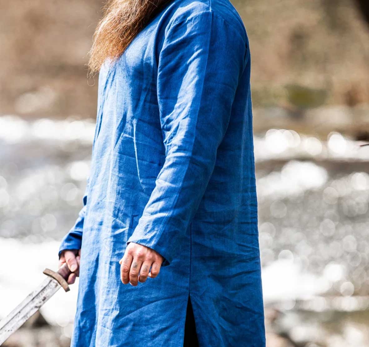 Wikinger Leinentunika Blau