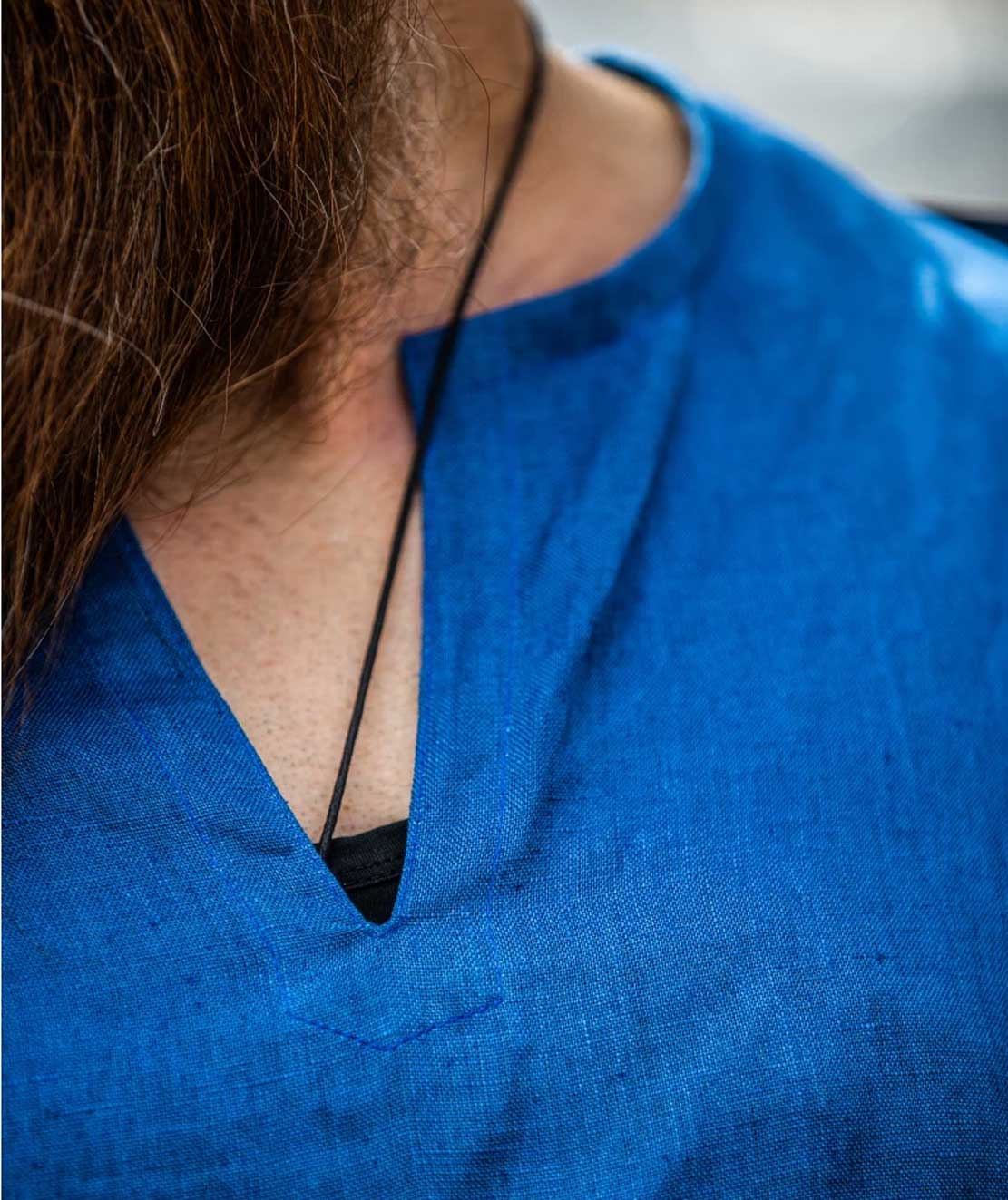 Wikinger Leinentunika Blau