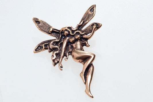 Große Glücks &#8211; Elfe aus Bronze / Anhänger