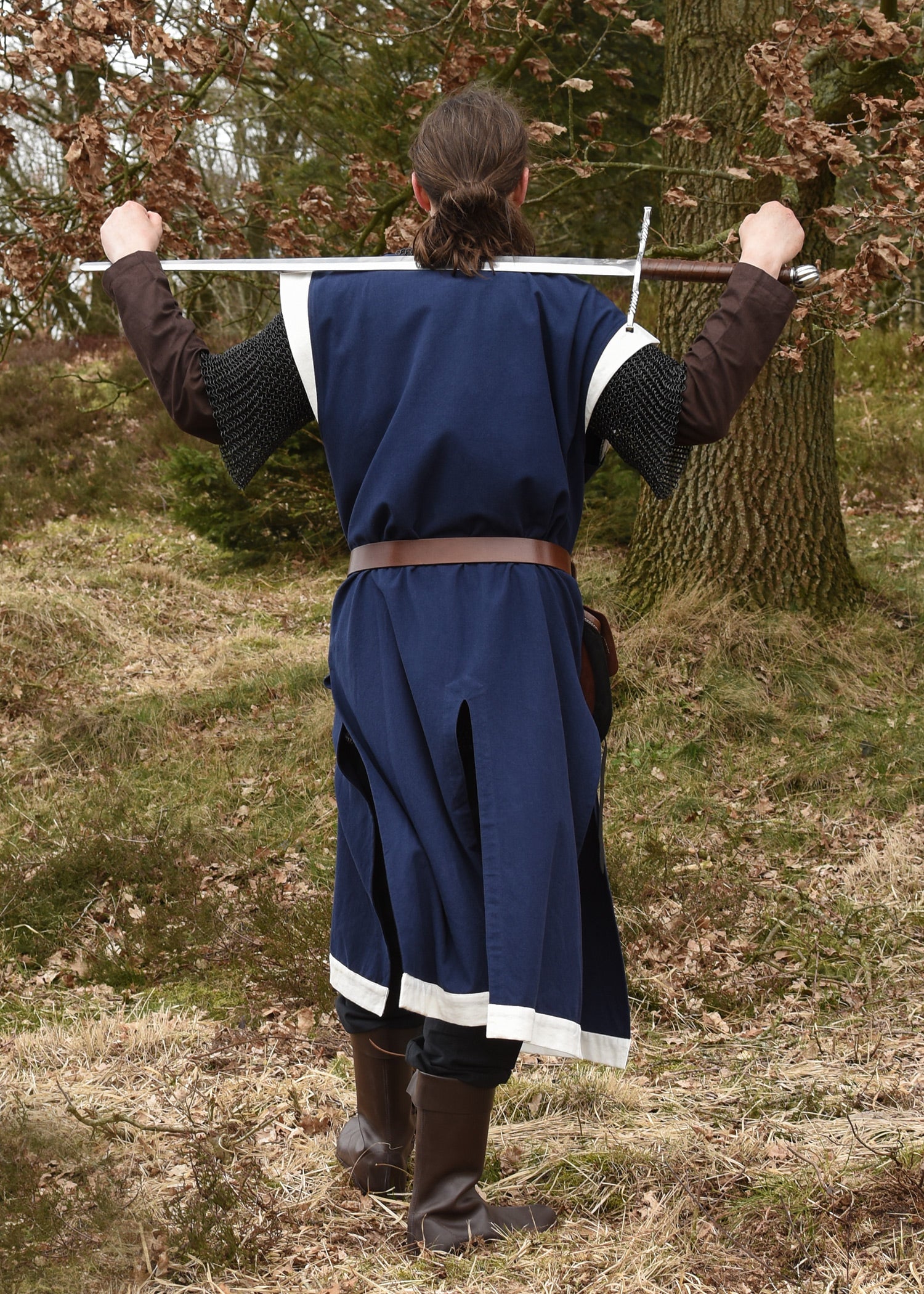 Mittelalter Waffenrock , blau/natur