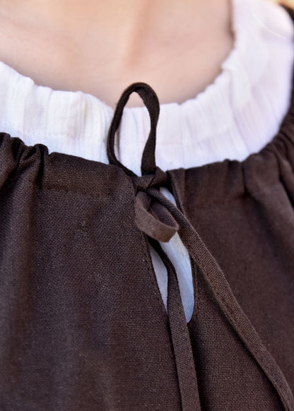 Einfaches mittelalterliches Kleid / Unterkleid Braun