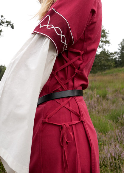 Mittelalterkleid rot/natur