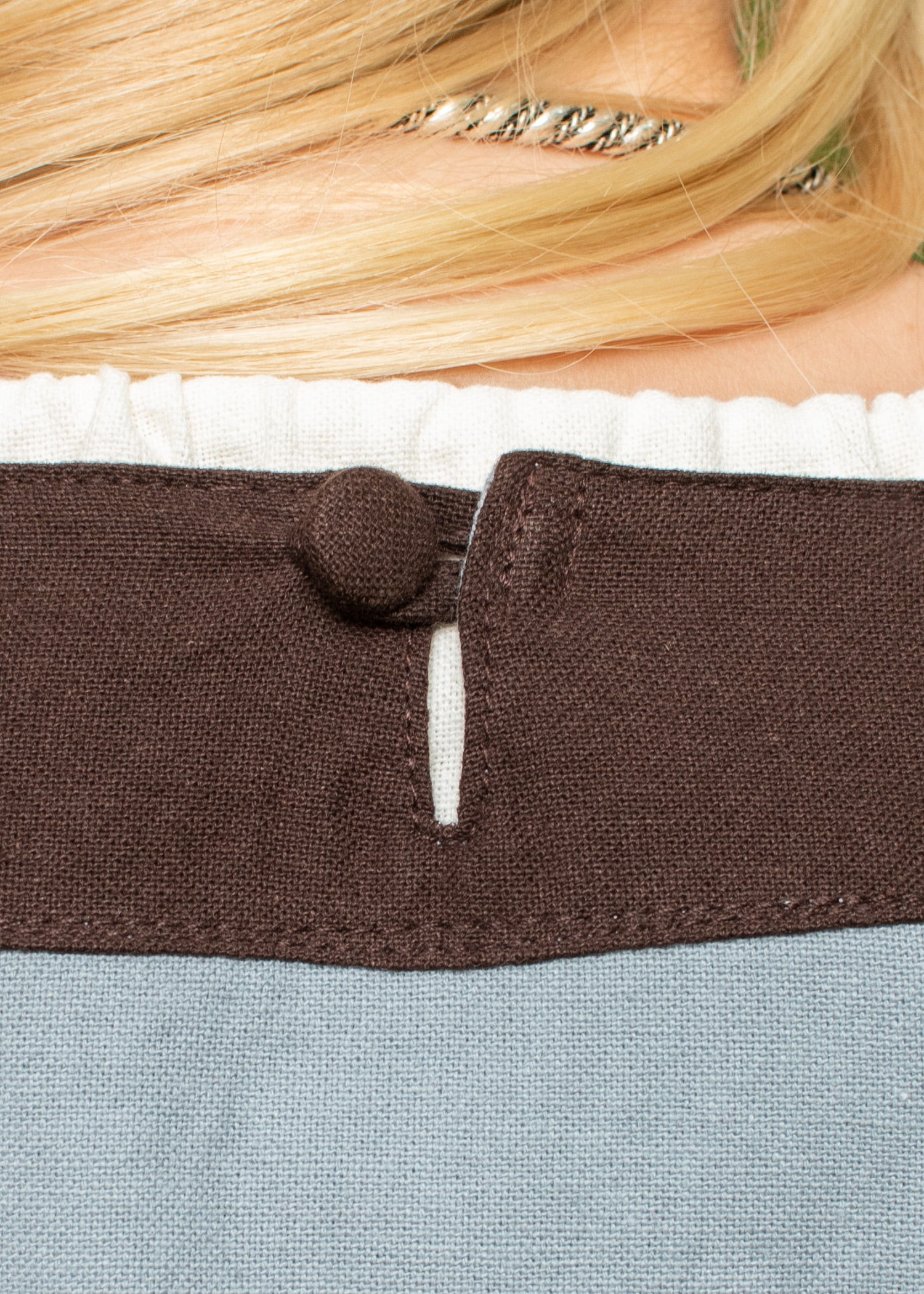 Mittelalterkleid, blaugrau/braun