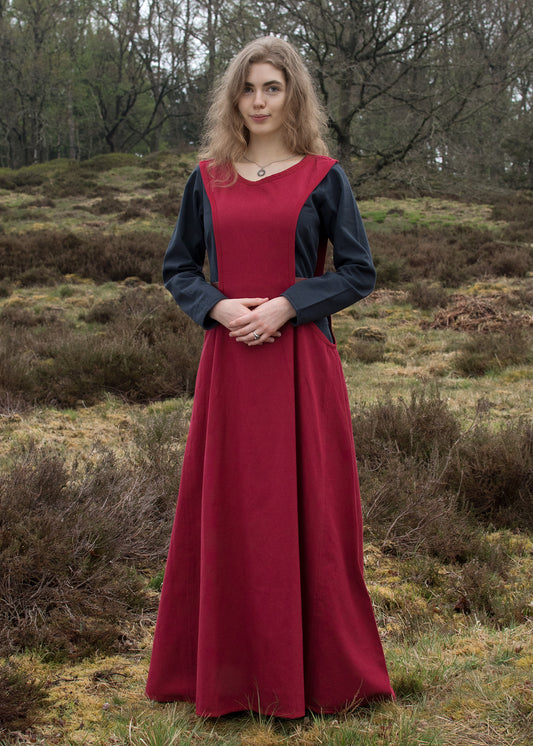 Mittelalter-Überkleid, Surcot, rot