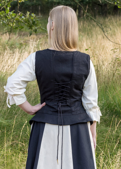 Spätmittelalterliche Weste, Corsage in braun oder schwarz