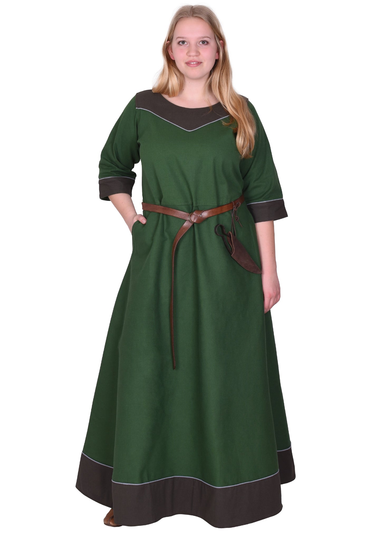Mittelalterkleid  aus Canvas, petrol oder grün