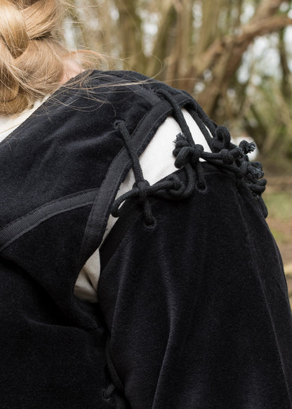Mittelalter Jacke aus Samt, schwarz oder grün