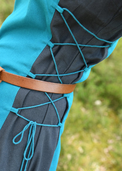 Ärmelloses Überkleid, Trägerkleid, petrol/dunkelblau