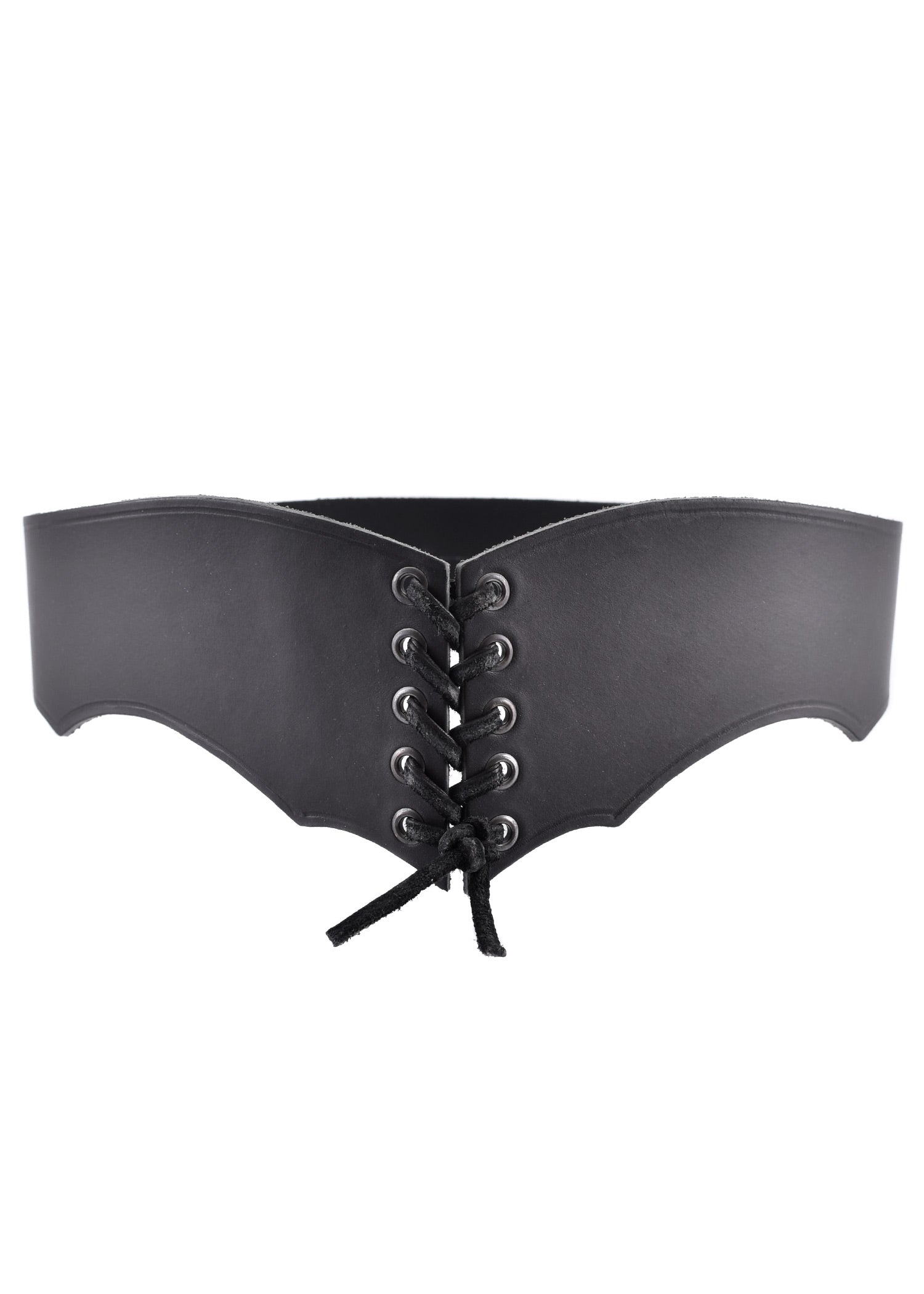 Mieder-Gürtel aus Leder schwarz