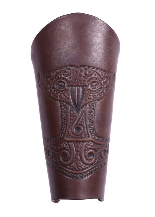 Armstulpe mit geprägtem Thorshammer, schwarz oder braun