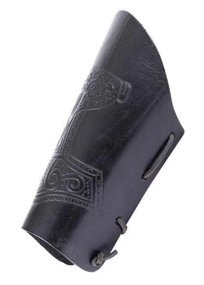 Armstulpe mit geprägtem Thorshammer, schwarz oder braun