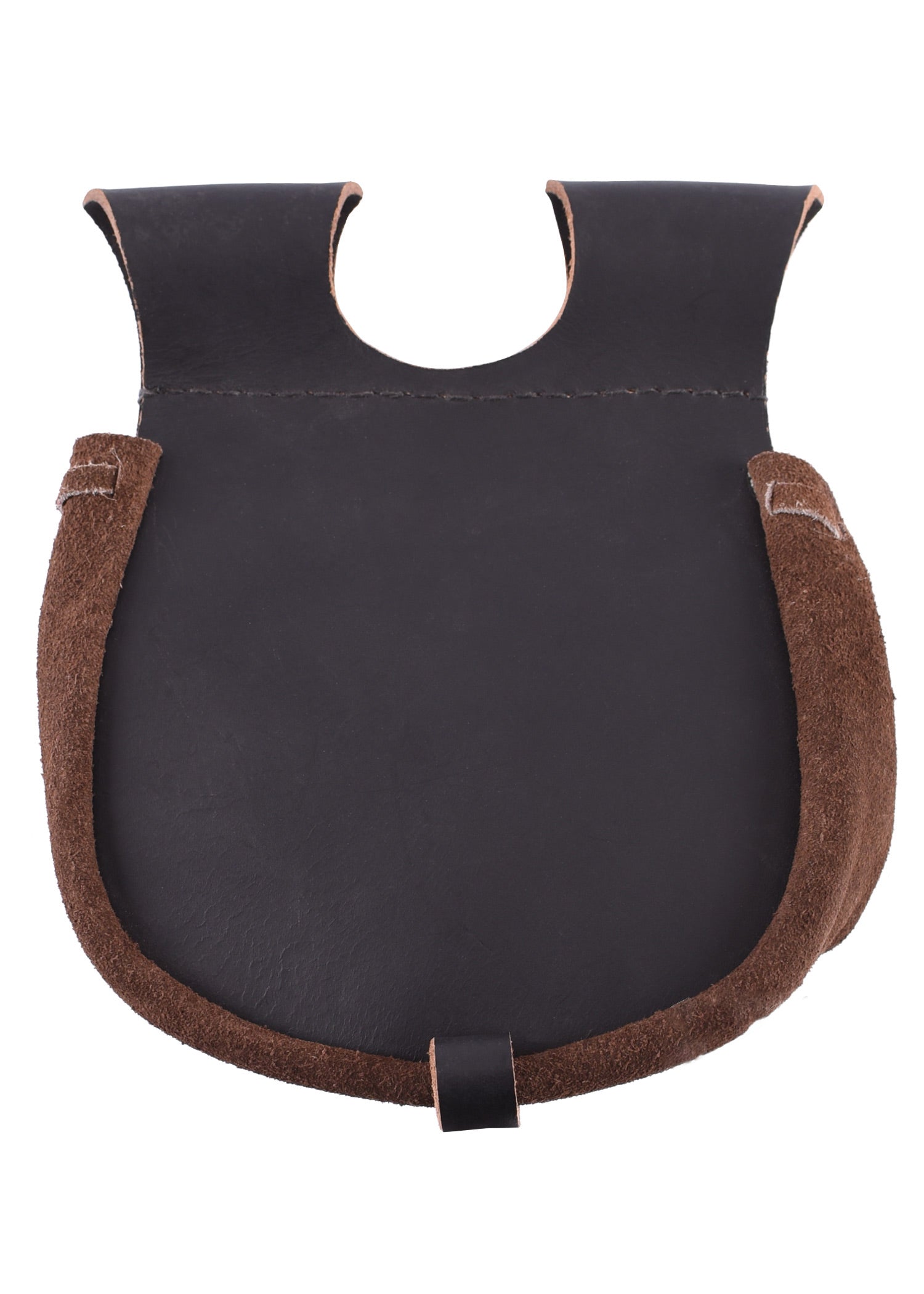 Mittelalterliche Gürteltasche aus Leder, rot oder braun