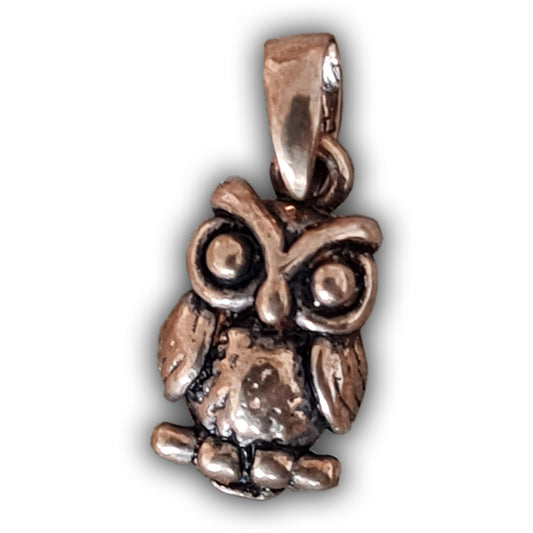 Kleine weise Eule  Bronze / Anhänger