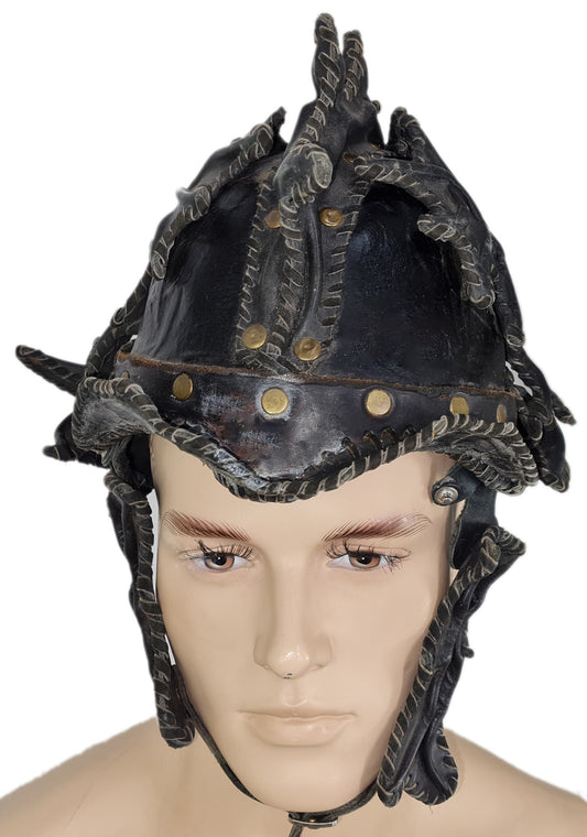 Fantasy Lederhelm, handgearbeitet Unikat