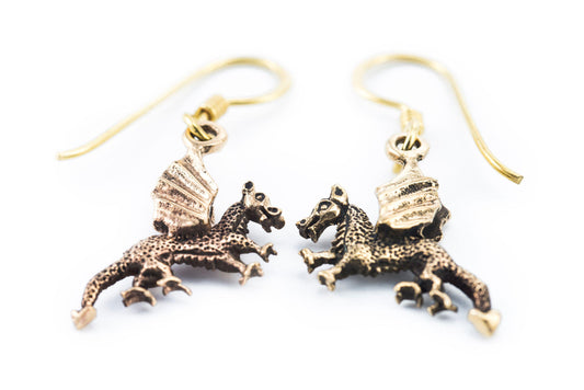 Glücksdrachen als Ohrhänger