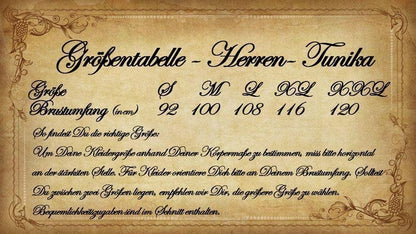 Einfache Mittelalter-Tunika, langarm, braun