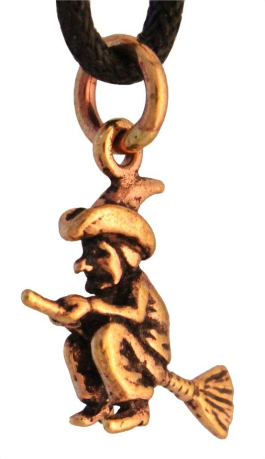 Kleine Hexe Bronze Anhänger