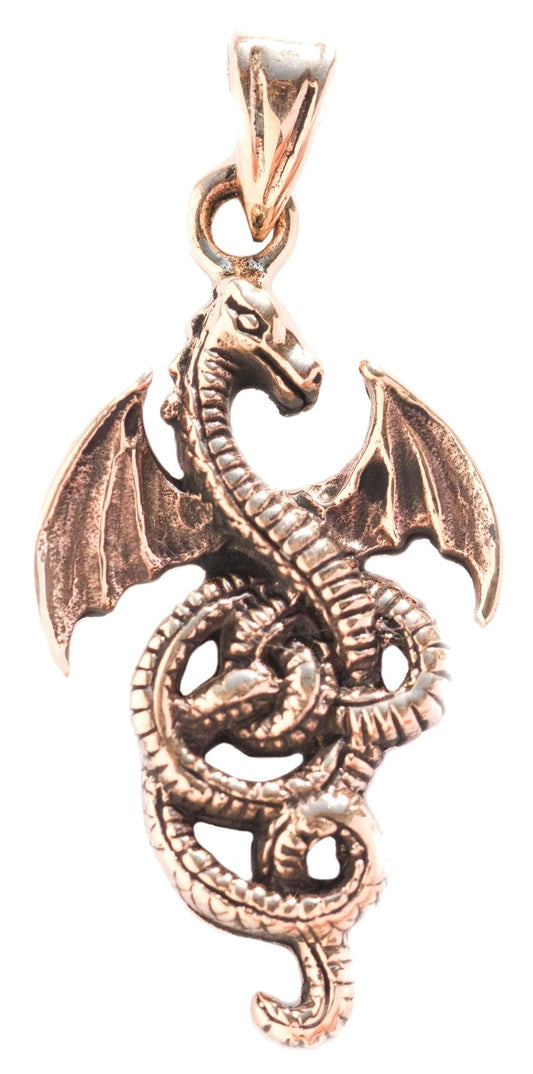 Kleiner Glücks Drache Bronze / Anhänger