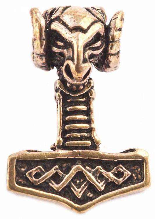 Skandinavischer Thorshammer Wikinger Schmuck Anhänger Bronze 3,2 cm