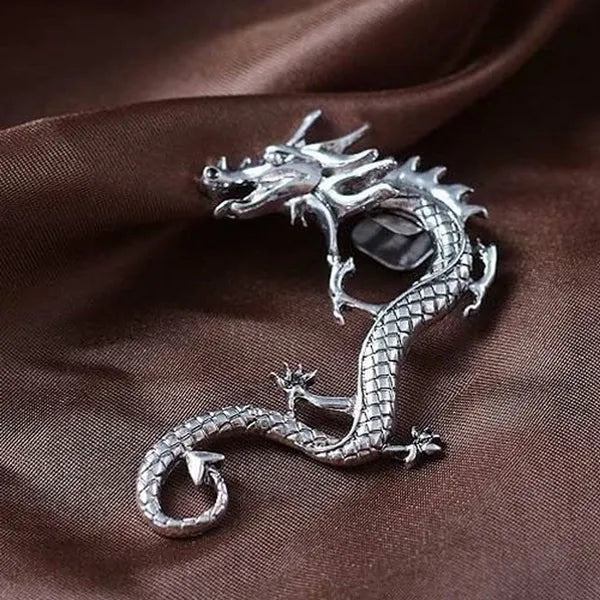 Drachen Ohrring Ohrwrap in Schwarz oder Silber