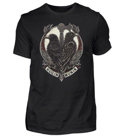 T-Shirt Hugin und Munin in schwarz