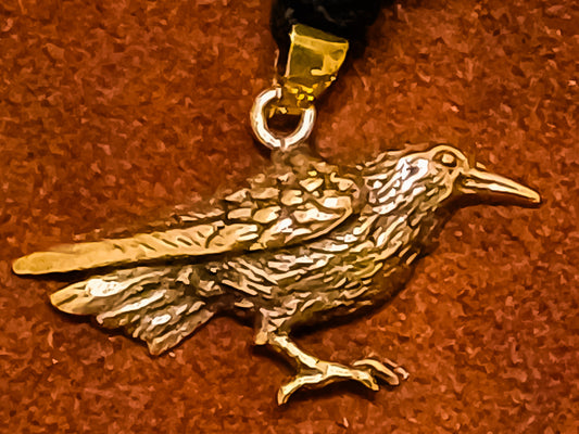 Rabe Hugin Bronze Anhänger