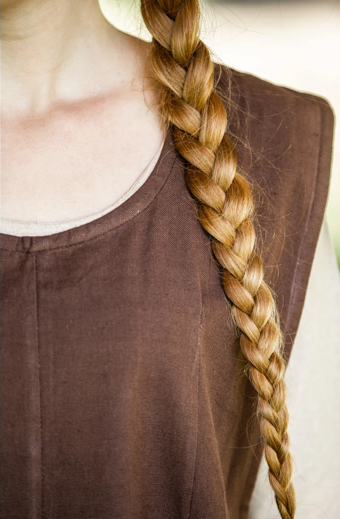 Bäuerliches Überkleid Dunkelbraun