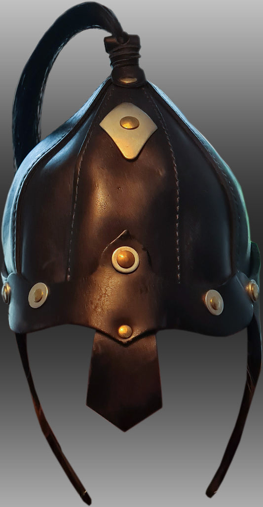 Persischer Buschhelm aus Leder