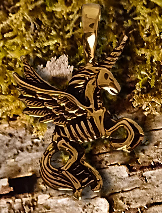 Einhorn Bronze Anhänger
