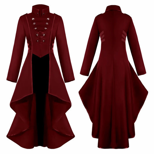 Fantasy/Cosplay Mantel im Mittelalterstyle Bordeaux Gr. M/L