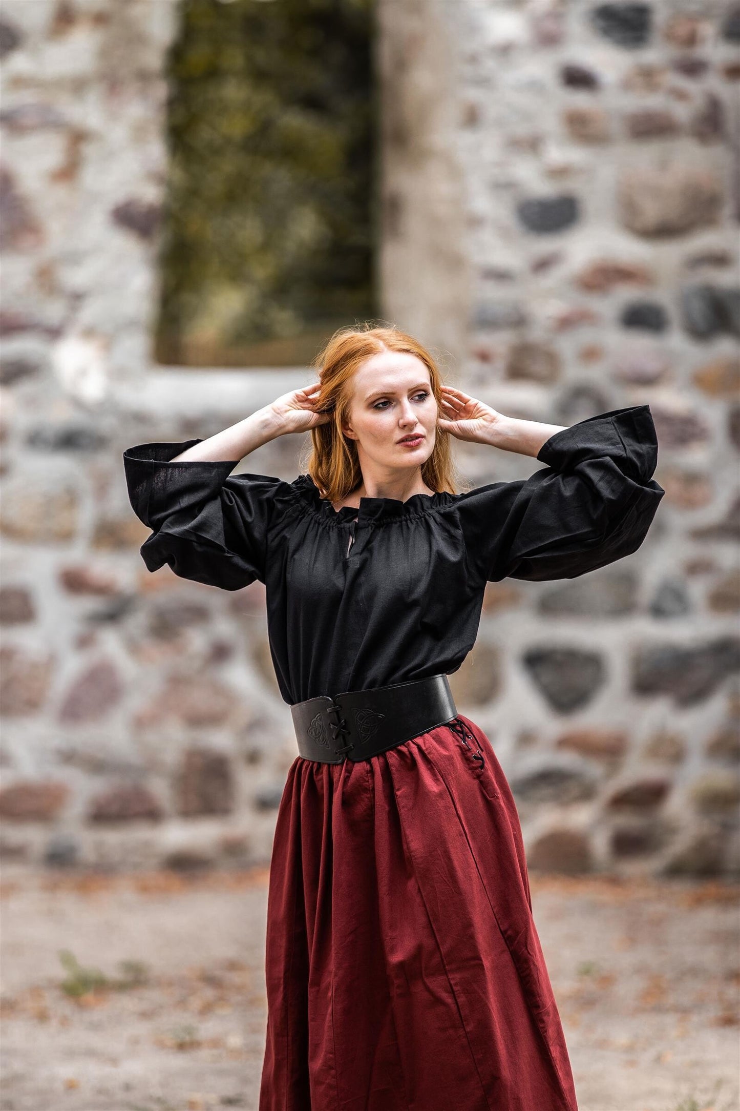 Mittelalterbluse schwarz