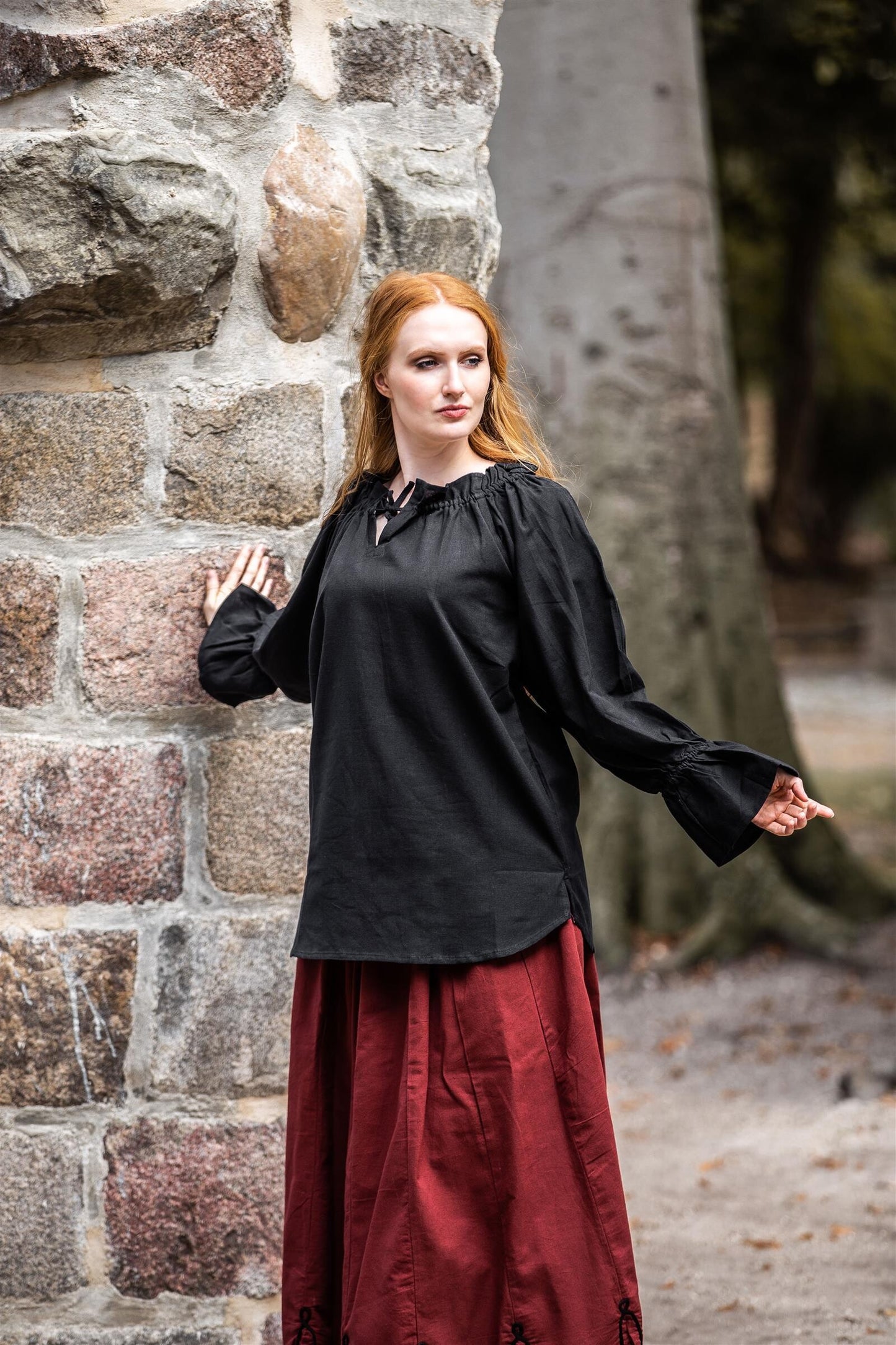 Mittelalterbluse schwarz