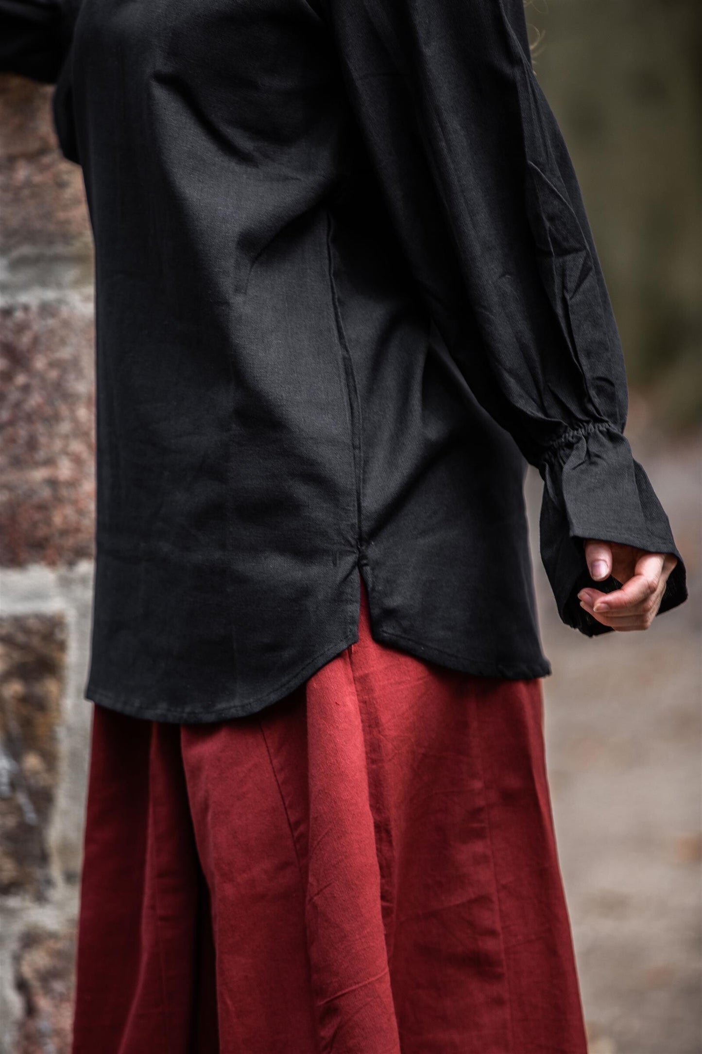 Mittelalterbluse schwarz