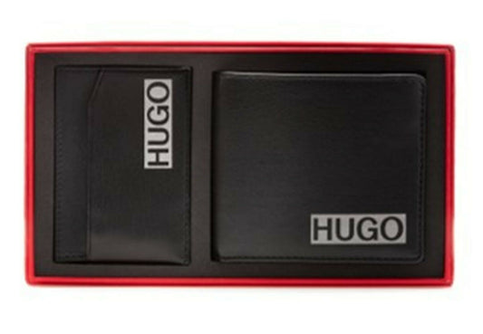 HUGO Geschenk-Set GbH_4ccS card shade aus Geldbörse und Kartenetui mit Logo-Print