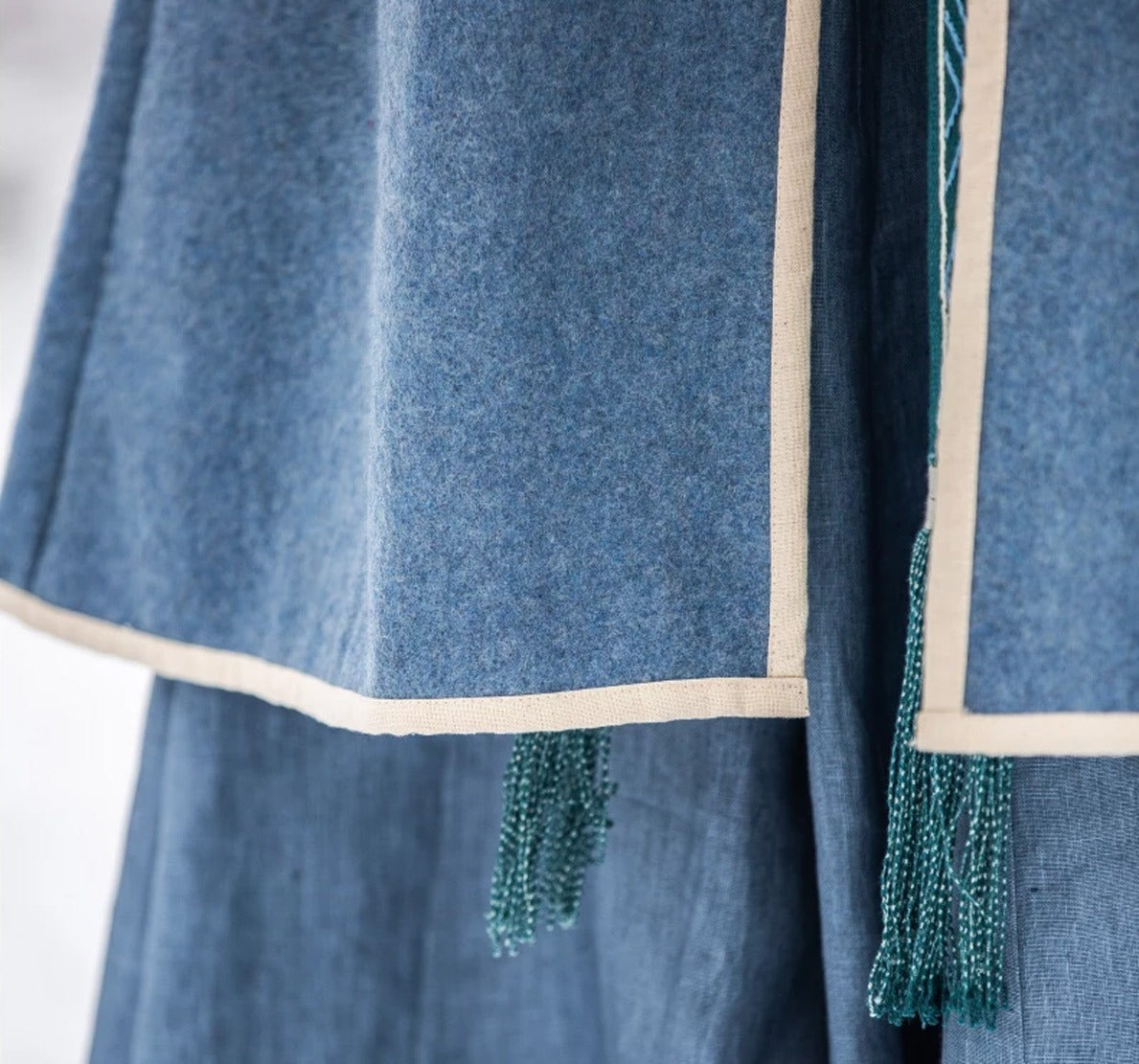 Wikinger Birka Mantel Taubenblau