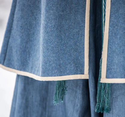 Wikinger Birka Mantel Taubenblau